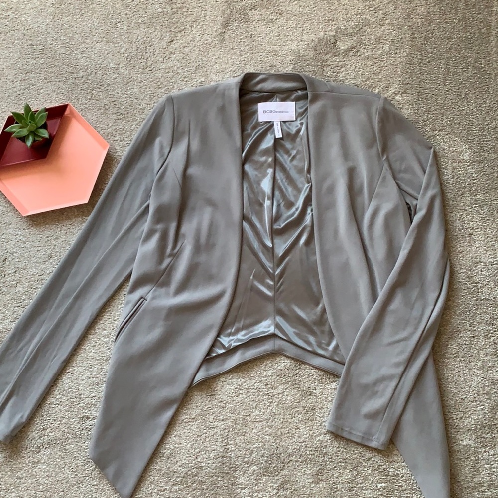 BCBGeneration Grey Tuxedo Blazer, Size M, like new